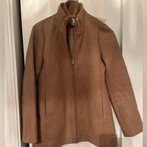 Gently used Tan color JCrew Women Coat in size 4